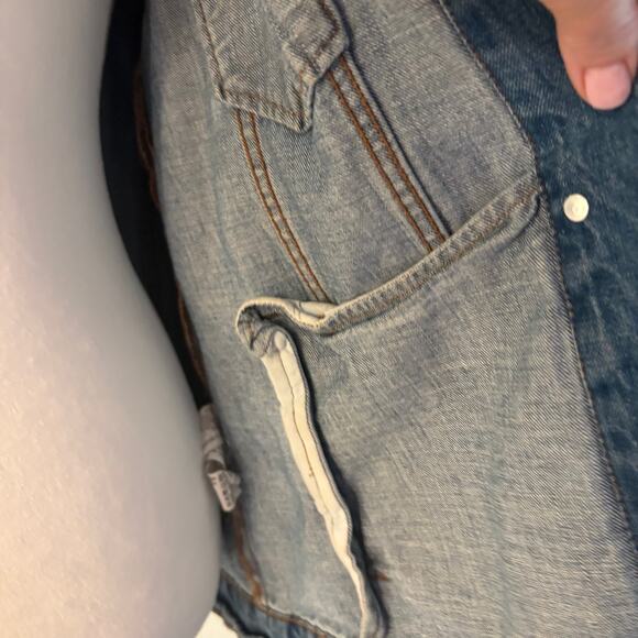 Zara Trafaluc Embroidered Oversized Boho Festival DenimJacket Medium - Picture 12 of 15